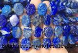 NGBS197 15 inches 10*14mm - 12*16mm faceted freeform lapis lazuli beads