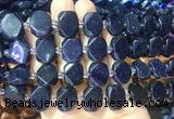 NGBS200 15 inches 10*14mm - 12*16mm faceted freeform blue goldstone beads