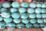 NGBS240 15 inches 8*12mm - 12*16mm faceted nuggets amazonite beads NGBS240 15 inches 8*12mm - 12*16mm faceted nuggets amazonite beads