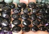 NGBS247 15 inches 8*12mm - 12*16mm faceted nuggets black tourmaline beads NGBS247 15 inches 8*12mm - 12*16mm faceted nuggets black tourmaline beads