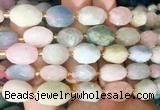 NGBS251 15 inches 8*12mm - 12*16mm faceted nuggets morganite beads NGBS251 15 inches 8*12mm - 12*16mm faceted nuggets morganite beads