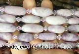 NGBS253 15 inches 8*20mm - 12*30mm faceted nuggets lepidolite beads NGBS253 15 inches 8*20mm - 12*30mm faceted nuggets lepidolite beads