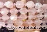 NGBS264 15 inches 13*18mm - 15*20mm faceted nuggets rose quartz gemstone beads NGBS264 15 inches 13*18mm - 15*20mm faceted nuggets rose quartz gemstone beads