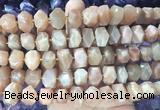 NGBS276 15 inches 10*14mm - 12*16mm faceted nuggets sunstone beads wholesale NGBS276 15 inches 10*14mm - 12*16mm faceted nuggets sunstone beads wholesale