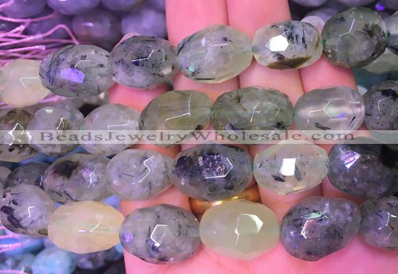 NGBS31 15 inches 12*16 - 13*18mm faceted nuggets prehnite beads