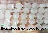 NGBS322 15 inches 14*16mm nuggets rose quartz gemstone beads wholesale NGBS322 15 inches 14*16mm nuggets rose quartz gemstone beads wholesale