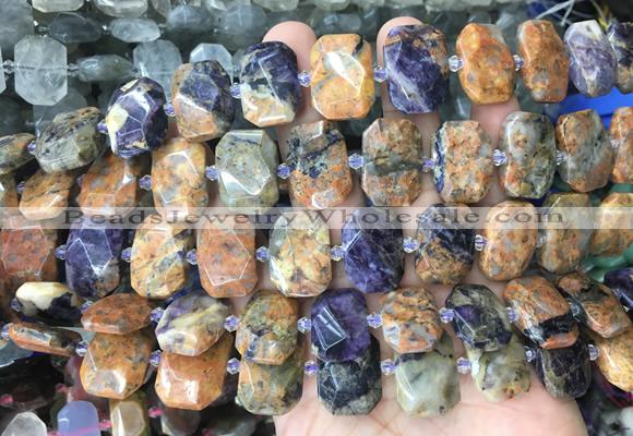 NGBS65 15 inches 13*18mm - 15*20mm faceted freeform charoite beads