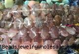 NGBS68 15 inches 13*18mm - 15*20mm faceted freeform red strawberry quartz beads