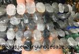 NGBS73 15 inches 13*18mm - 15*20mm faceted freeform cloudy quartz beads