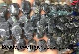 NGBS78 15 inches 13*18mm - 15*20mm faceted freeform black labradorite beads