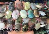 NGBS87 15 inches 13*18mm - 15*20mm faceted freeform colorful gemstone beads