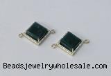 NGC1033 12*12mm diamond agate gemstone connectors wholesale