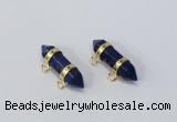 NGC1039 7*30mm – 8*32mm sticks lapis lazuli gemstone connectors