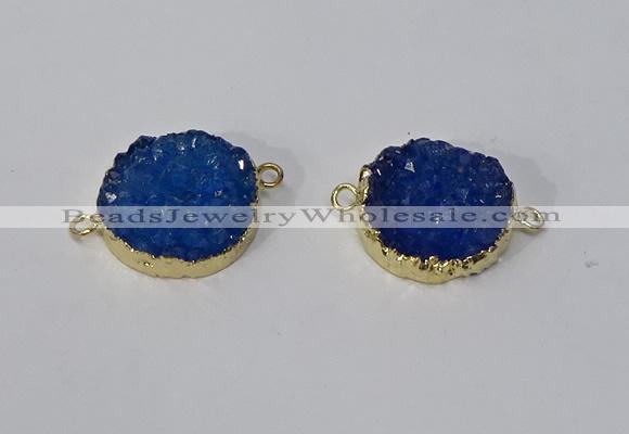 NGC1063 20*22mm freeform druzy agate connectors wholesale