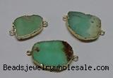 NGC1178 18*25mm - 30*35mm freeform Australia chrysoprase connectors