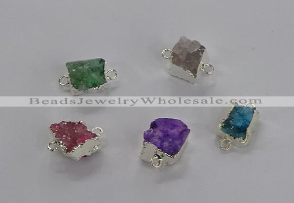 NGC1248 10*12mm - 14*15mm freefrom druzy agate connectors wholesale