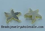 NGC1444 28mm - 30mm starfish fossil coral connectors wholesale