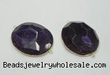 NGC181 35*45mm - 40*50mm freeform druzy agate connectors