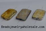 NGC1883 30*40mm - 30*45mm rectangle agate gemstone connectors