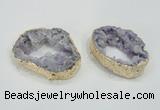 NGC201 50*60mm - 55*75mm freeform druzy agate connectors