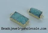 NGC368 15*20mm - 18*30mm freeform druzy agate gemstone connectors