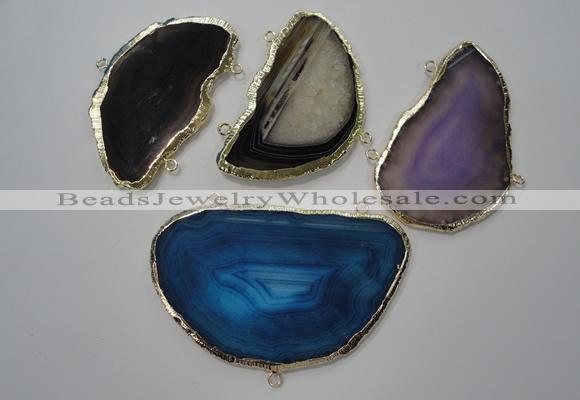 NGC42 40*60mm - 60*80mm freeform druzy agate connectors