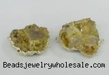 NGC441 25*35mm - 35*45mm freeform druzy agate gemstone connectors