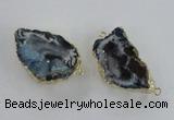 NGC448 18*25mm - 25*35mm freeform druzy agate gemstone connectors