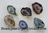 NGC451 18*25mm - 25*35mm freeform druzy agate gemstone connectors