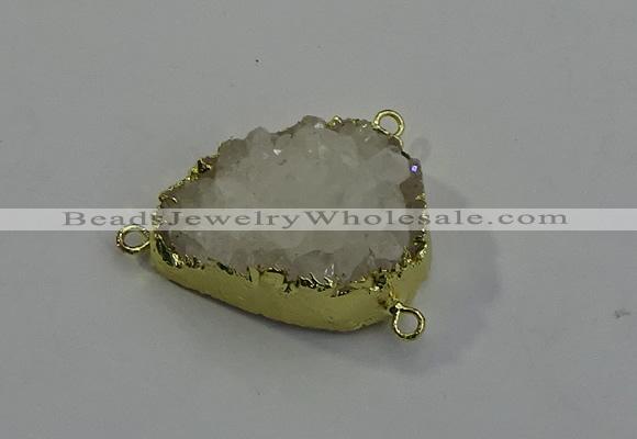 NGC5042 25*30mm - 35*40mm freeform druzy quartz connectors