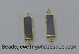 NGC5055 8*28mm - 10*30mm rectangle agate gemstone connectors