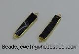 NGC5072 8*35mm - 10*40mm rectangle agate gemstone connectors