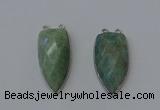 NGC5146 16*35mm - 18*40mm arrowhead amazonite connectors