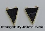 NGC5164 25*35mm - 30*40mm triangle agate gemstone connectors