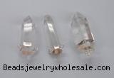 NGC540 10*35mm - 12*45mm faceted nuggets white crystal connectors