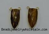 NGC5412 16*35mm - 18*40mm arrowhead yellow tiger eye connectors