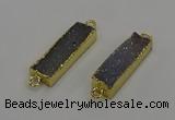 NGC5422 10*30mm - 11*32mm rectangle druzy agate connectors