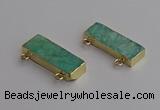 NGC5685 12*35mm rectangle amazonite connectors wholesale