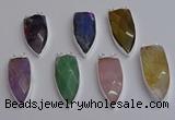 NGC5735 15*35mm - 16*45mm arrowhead mixed gemstone connectors