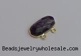 NGC5814 13*25mm faceted oval amethyst connectors wholesale