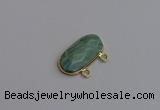 NGC5818 13*25mm faceted oval amazonite connectors wholesale