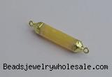 NGC5947 8*40mm tube yellow lace calcite connectors wholesale