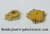 NGC601 15*20mm - 30*35mm freeform druzy agate connectors wholesale