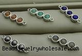 NGC6036 6*18mm mixed gemstone connectors wholesale