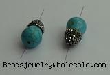 NGC6613 12*22mm - 13*20mm teardrop turquoise connectors wholesale