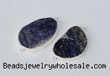 NGC996 20*30mm – 30*40mm freeform sodalite gemstone connectors