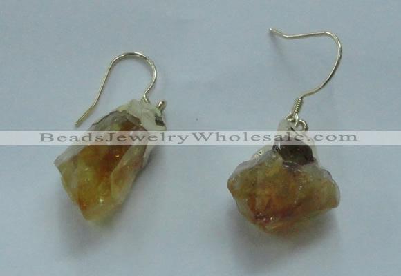 NGE08 13*18mm - 15*20mm nuggets citrine gemstone earrings wholesale