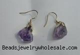 NGE09 13*18mm - 15*20mm nuggets amethyst earrings wholesale