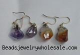 NGE10 13*18mm - 15*20mm nuggets amethyst & citrine earrings wholesale