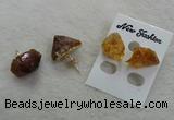 NGE135 12*14mm - 13*18mm nuggets citrine gemstone earrings